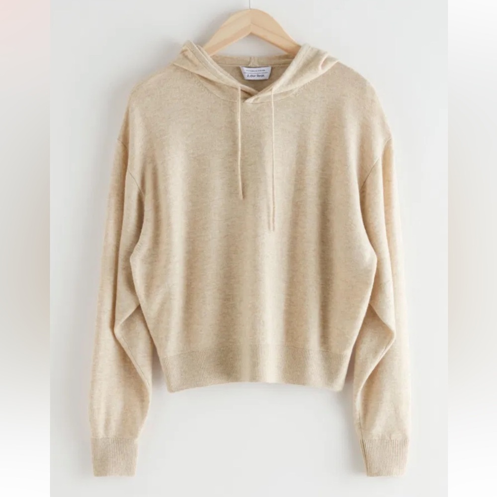 & Other Stories Tan Hooded Sweater